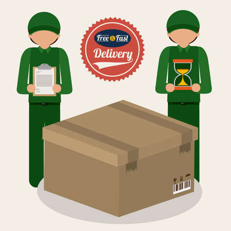 Delivery design over white background, vector illustrationのイラスト素材