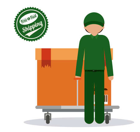 Delivery design over white background, vector illustrationのイラスト素材