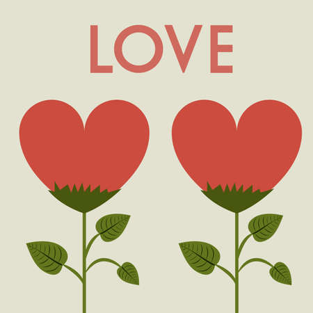 Love design over pastel background, vector illustrationのイラスト素材