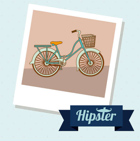 Hipster design over white background, vector illustrationのイラスト素材