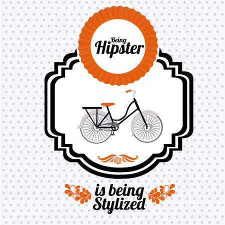 Hipster design over white background, vector illustrationのイラスト素材