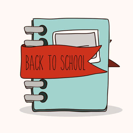 Back to School design over white background, vector illustrationのイラスト素材