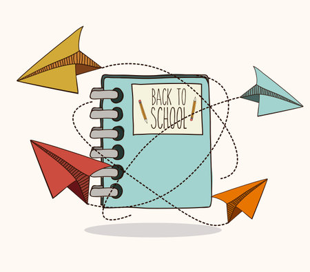 Back to School design over white background, vector illustrationのイラスト素材