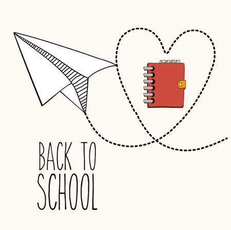 Back to School design over white background, vector illustrationのイラスト素材