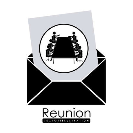 Workforce and Reunion design over white background, vector illustrationのイラスト素材