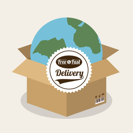 Delivery design over white background, vector illustrationのイラスト素材