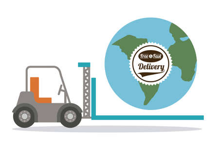 Delivery design over white background, vector illustrationのイラスト素材
