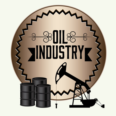 Oil Industry design over white background, vector illustrationのイラスト素材