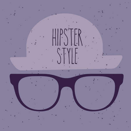 Hipster design over purple background, vector illustrationのイラスト素材