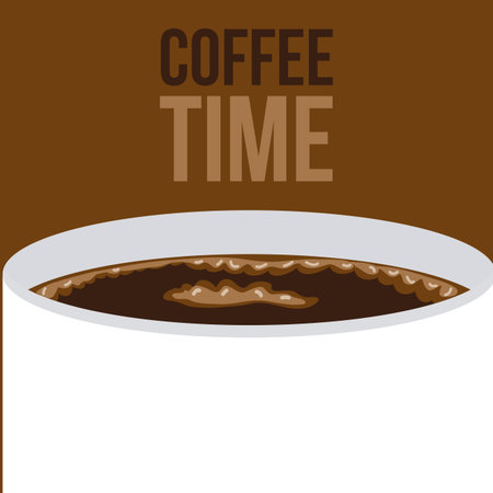 Coffee time design over brown background, vector illustrationのイラスト素材