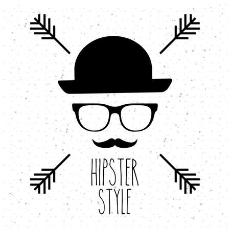 Hipster design over white background, vector illustrationのイラスト素材