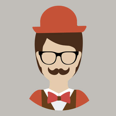 Hipster design over pastel background, vector illustrationのイラスト素材