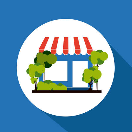 Real estate design over blue background, vector illustrationのイラスト素材