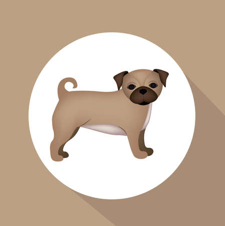 Pet design over brown brbackground,vector illustrationのイラスト素材