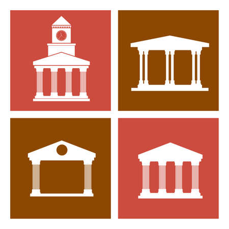 University and Graduation design over white background, vector illustrationのイラスト素材