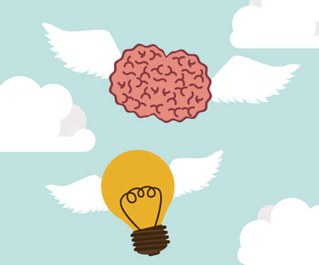 Big idea design over blue background, vector illustrationのイラスト素材