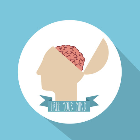 Big idea design over blue background, vector illustration