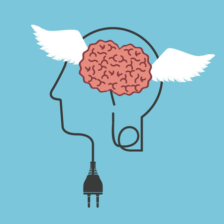 Big idea design over blue background, vector illustration
