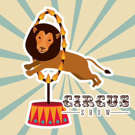 Circus design over striped background, vector illustrationのイラスト素材