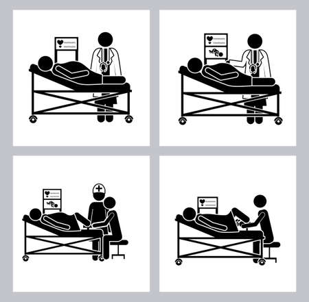 Medical care design over white background, vector illustrationのイラスト素材