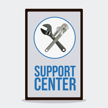 Support  center design over white background, vector illustrationのイラスト素材