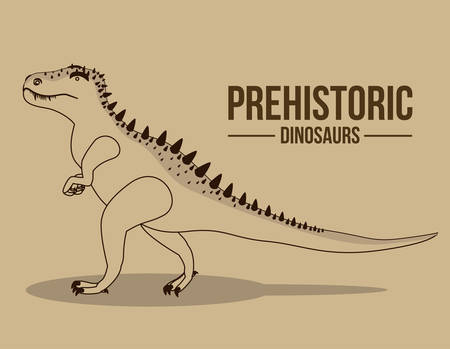 Prehistoric design over pastel background,vector illustrationのイラスト素材