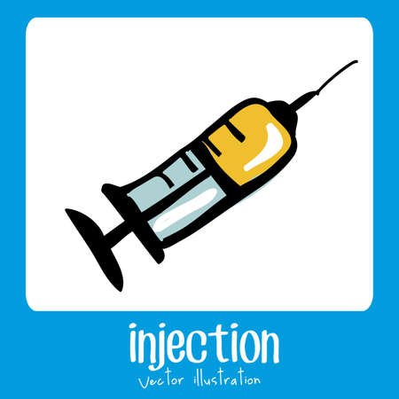 Medical design over blue background, vector illustrationのイラスト素材