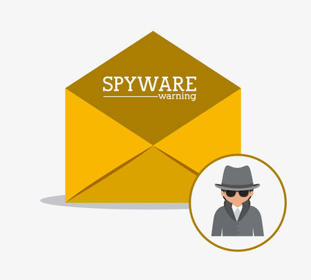 Computer worm design over white background, vector illustrationのイラスト素材