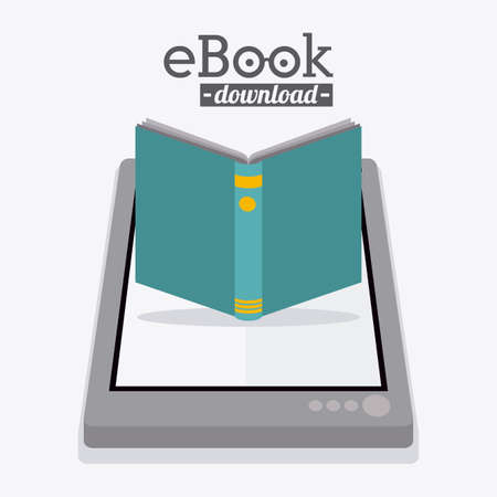 Ebook design over white background, vector illustrationのイラスト素材