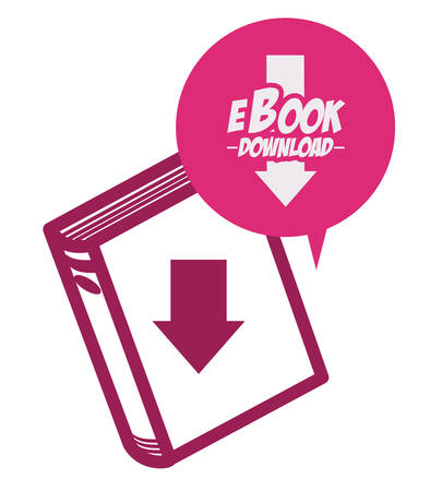 Ebook design over white background, vector illustrationのイラスト素材