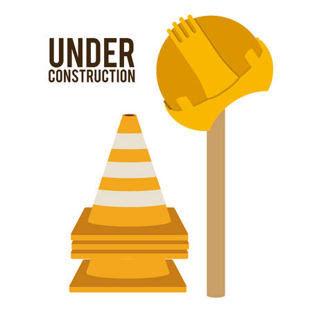 Under Construction design over white background, vector illustrationのイラスト素材