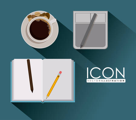 Office  design over white background, vector illustrationのイラスト素材