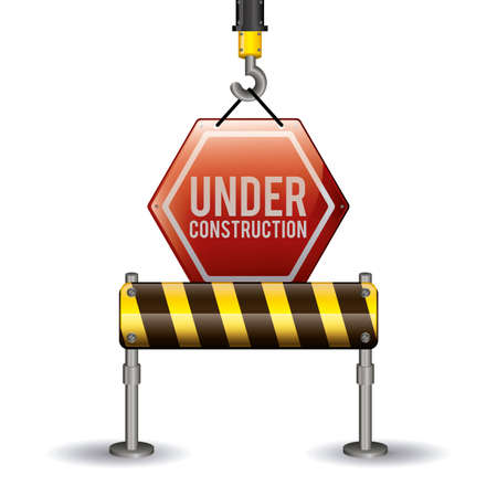 Under Construction design over white background, vector illustrationのイラスト素材
