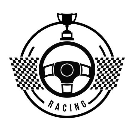 Racing design over white background, vector illustrationのイラスト素材