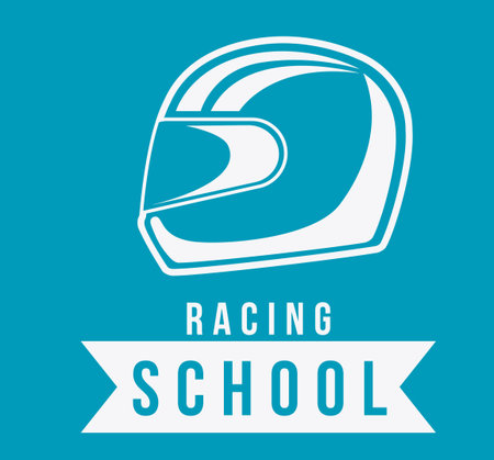 Racing design over blue background, vector illustrationのイラスト素材