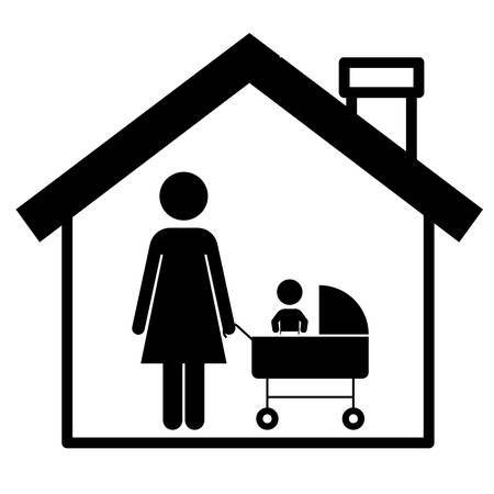 Family design over white background, vector illustrationのイラスト素材