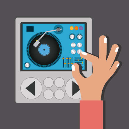 Music  design over grey background, vector illustrationのイラスト素材