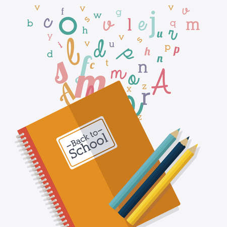 Back to school design over white background, vector illustrationのイラスト素材