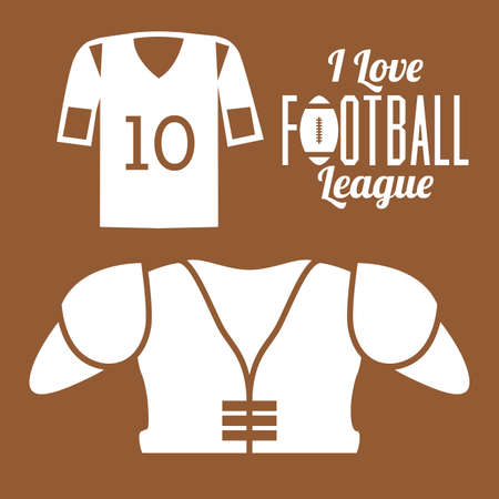 Football design over brown background, vector illustrationのイラスト素材