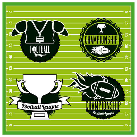 Football design over green background, vector illustrationのイラスト素材