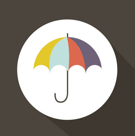 Umbrella design over grey background, vector illustrationのイラスト素材