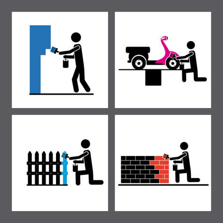 Repair design over white background, vector illustrationのイラスト素材