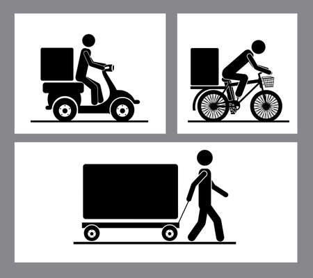 Delivery design over white background, vector illustrationのイラスト素材
