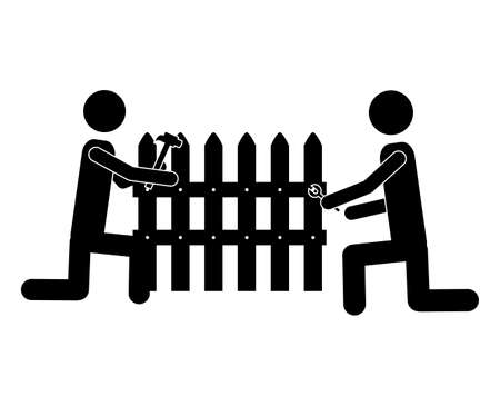 Repair design over white background, vector illustrationのイラスト素材