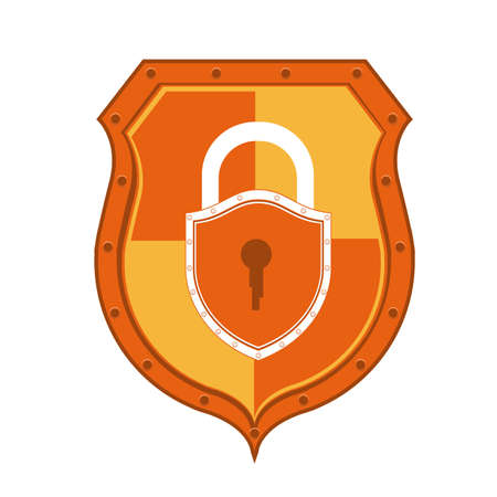 Protection design over white background, vector illustrationのイラスト素材