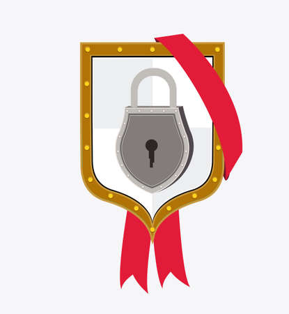 Protection design over white background, vector illustrationのイラスト素材