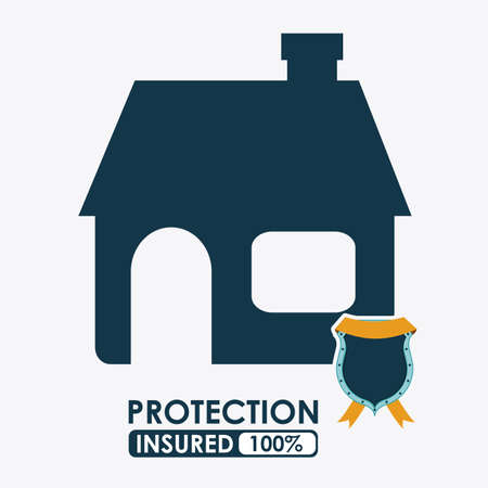 Protection design over white background, vector illustrationのイラスト素材