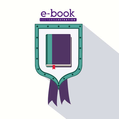 Ebook design  over white background, vector illustrationのイラスト素材