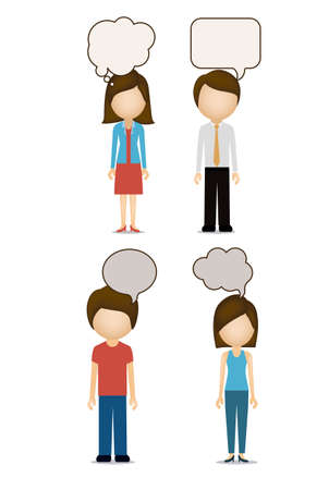 People design over white background, vector illustrationのイラスト素材