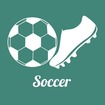 Sport design over green background, vector illustrationのイラスト素材